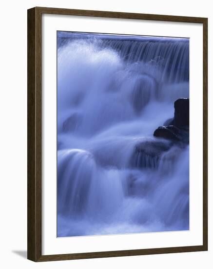 Close-Up of Waterfall, Water Cascading over Rocks in the Highlands of Scotland, United Kingdom-Kathy Collins-Framed Photographic Print