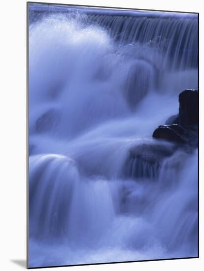 Close-Up of Waterfall, Water Cascading over Rocks in the Highlands of Scotland, United Kingdom-Kathy Collins-Mounted Photographic Print