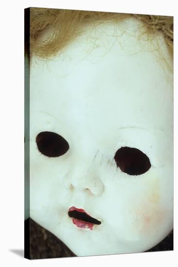 Close Up of White Face of 1950S Doll-Den Reader-Stretched Canvas