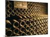 Close-up of Wine Bottles in a Cellar of Bollinger, Ay, Champagne, France-null-Mounted Photographic Print