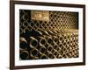 Close-up of Wine Bottles in a Cellar of Bollinger, Ay, Champagne, France-null-Framed Photographic Print