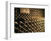 Close-up of Wine Bottles in a Cellar of Bollinger, Ay, Champagne, France-null-Framed Photographic Print