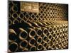 Close-up of Wine Bottles in a Cellar of Bollinger, Ay, Champagne, France-null-Mounted Photographic Print