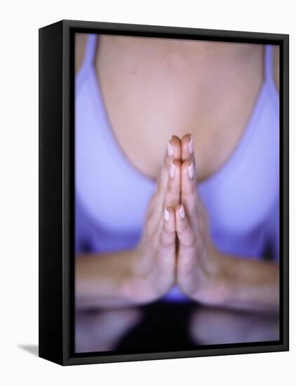 Close-up of Woman Doing Yoga-Elisa Cicinelli-Framed Stretched Canvas