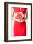 Close Up of Woman Hands with Bouquet of Flowers-dolgachov-Framed Photographic Print