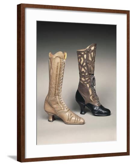Close Up of Women's Boots in Use in 1800s--Framed Giclee Print