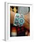 Close Up of Wrist Modeling Turquoise Bracelets Made by Native Americans-Michael Mauney-Framed Photographic Print