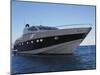 Close up of Yacht Moored in Sea against Clear Blue Sky-Nosnibor137-Mounted Photographic Print