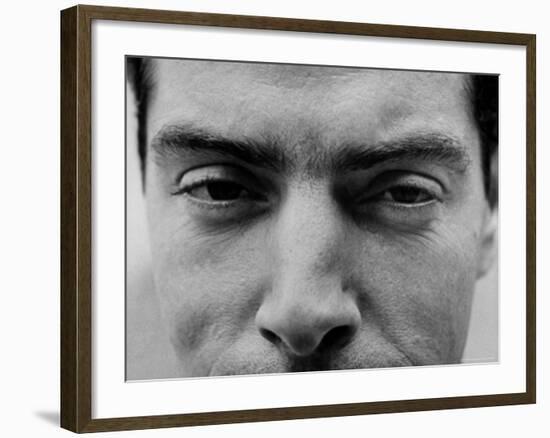 Close Up of "Yankee Clipper" Joe DiMaggio's Eyes and Nose-Ralph Morse-Framed Premium Photographic Print