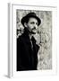 Close Up of Young Male Figure Wearing Black Jacket and Hat with Beard-Torsten Richter-Framed Photographic Print