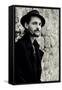 Close Up of Young Male Figure Wearing Black Jacket and Hat with Beard-Torsten Richter-Framed Stretched Canvas