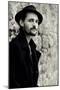 Close Up of Young Male Figure Wearing Black Jacket and Hat with Beard-Torsten Richter-Mounted Photographic Print