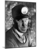 Close Up of Young Mining Foreman of English Descent in Tunnel of the Powderly Anthracite Coal Mine-Margaret Bourke-White-Mounted Photographic Print