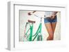 Close-Up of Young Woman with Bicycle-pressmaster-Framed Photographic Print