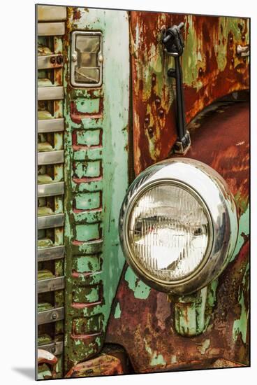 Close-up on headlight of old truck, Palouse region of Eastern Washington State.-Adam Jones-Mounted Photographic Print