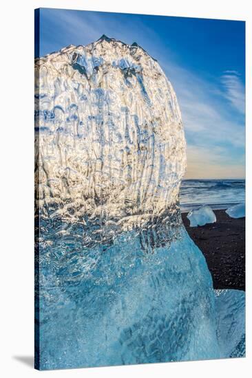 Close Up on Ice. Ice Formations Come from the Jokulsarlon Glacial Lagoon-null-Stretched Canvas