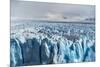 Close up on the ice of Perito Moreno glacier, Los Glaciares National Park, Santa Cruz, Argentina-francesco vaninetti-Mounted Photographic Print