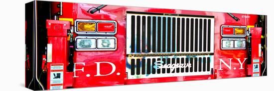 Close Up Panoramic, Fire Truck NYC, Manhattan, New York, United States-Philippe Hugonnard-Stretched Canvas