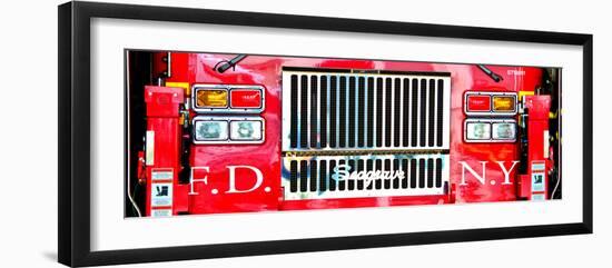 Close Up Panoramic, Fire Truck NYC, Manhattan, New York, United States-Philippe Hugonnard-Framed Photographic Print