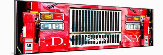 Close Up Panoramic, Fire Truck NYC, Manhattan, New York, United States-Philippe Hugonnard-Mounted Photographic Print