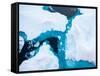 Close up Photo of Beautiful Blue Ice in Arctic Ocean - Nature Background-Mikhail Varentsov-Framed Stretched Canvas