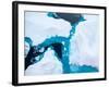 Close up Photo of Beautiful Blue Ice in Arctic Ocean - Nature Background-Mikhail Varentsov-Framed Photographic Print