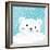 Close Up Picture of a Cute Polar Bear Hold on to the Ice in Snow Day-anitnov-Framed Art Print