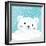 Close Up Picture of a Cute Polar Bear Hold on to the Ice in Snow Day-anitnov-Framed Art Print