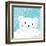 Close Up Picture of a Cute Polar Bear Hold on to the Ice in Snow Day-anitnov-Framed Art Print