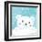 Close Up Picture of a Cute Polar Bear Hold on to the Ice in Snow Day-anitnov-Framed Art Print