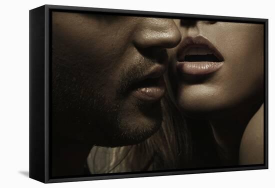 Close up Portrait of a Loving Couple-conrado-Framed Stretched Canvas