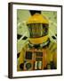 Close Up Portrait of Actor in Astronaut Suit on the Set of the Movie "2001: A Space Odyssey"-Dmitri Kessel-Framed Premium Photographic Print