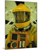 Close Up Portrait of Actor in Astronaut Suit on the Set of the Movie "2001: A Space Odyssey"-Dmitri Kessel-Mounted Premium Photographic Print