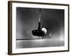 Close Up Shot of Driver Club Head Impacting Ball on Tee-Gjon Mili-Framed Photographic Print