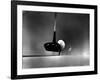 Close Up Shot of Driver Club Head Impacting Ball on Tee-Gjon Mili-Framed Photographic Print