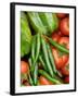 Close Up Shot of Home Grown Greenhouse Harvest of Sweet Peppers, Chilli Peppers and Tomatoes, UK-Gary Smith-Framed Photographic Print