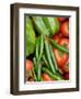 Close Up Shot of Home Grown Greenhouse Harvest of Sweet Peppers, Chilli Peppers and Tomatoes, UK-Gary Smith-Framed Photographic Print