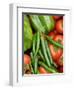 Close Up Shot of Home Grown Greenhouse Harvest of Sweet Peppers, Chilli Peppers and Tomatoes, UK-Gary Smith-Framed Photographic Print