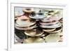 Close-Up Side of Thai Baht Coins-finallast-Framed Photographic Print