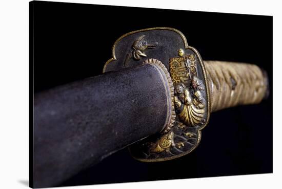 Close-Up View of 19th Century Samurai Sword-null-Stretched Canvas