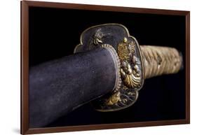 Close-Up View of 19th Century Samurai Sword-null-Framed Photographic Print