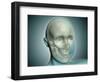 Close-Up View of Human Skull with X-Ray Body-null-Framed Art Print