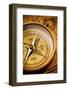 Close up View of the Compass on Old Paper-Irochka-Framed Photographic Print