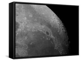 Close-Up View of the Moon Showing Impact Crater Plato-Stocktrek Images-Framed Stretched Canvas