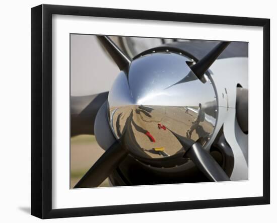 Close-Up View of the Propeller of an Iraqi Air Force T-6 Texan Trainer Aircraft-null-Framed Premium Photographic Print