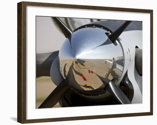 Close-Up View of the Propeller of an Iraqi Air Force T-6 Texan Trainer Aircraft-null-Framed Photographic Print