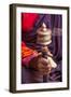 Close Up with a Buddhist and a Hand-Held Prayer Wheel, Bhutan-Gavriel Jecan-Framed Photographic Print