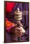 Close Up with a Buddhist and a Hand-Held Prayer Wheel, Bhutan-Gavriel Jecan-Framed Photographic Print