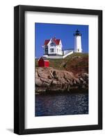 Close View of the Cape Neddick Lighthouse-George Oze-Framed Photographic Print