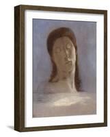 Closed Eyes, 1890-Odilon Redon-Framed Giclee Print